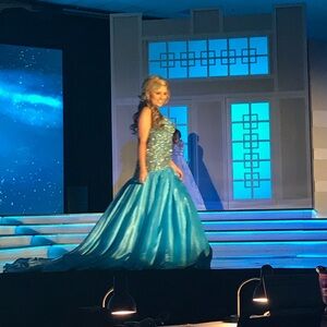 Shimmering Blue Formal Gown